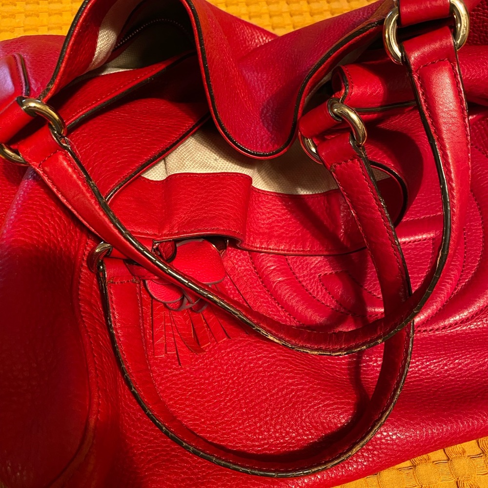 Gucci Soho tote red, large size - Picture 6 of 15
